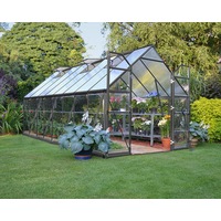 Maze Walk in Polycarbonate Greenhouse Grey Frame 8ft x 16ft 
