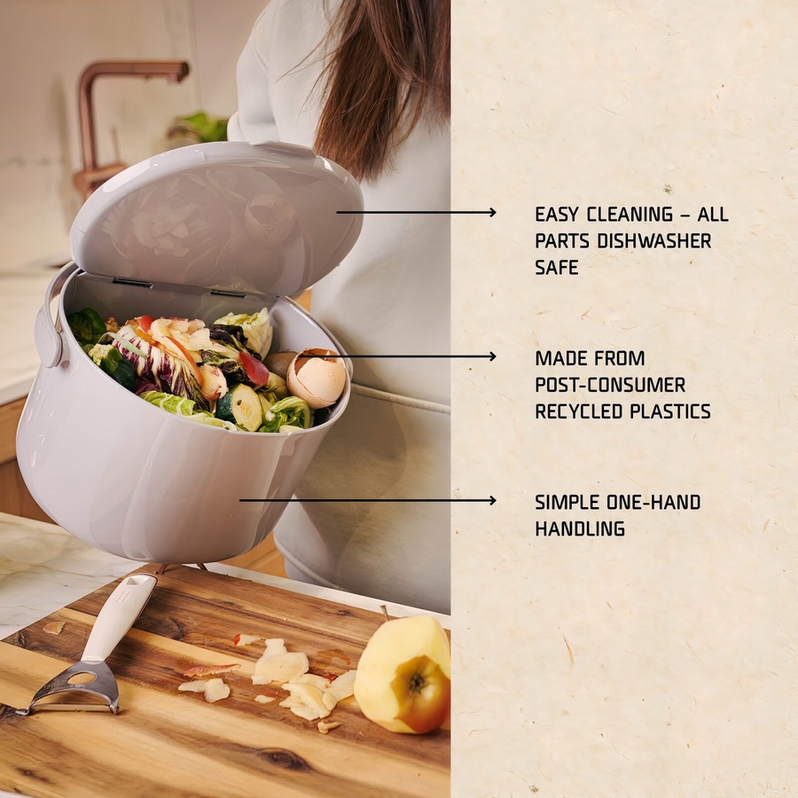 Skaza 3.3L Organko Compost Caddy - Pack of 2 - Grey