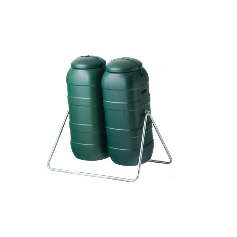 Buy Maze Outdoor Compost Tumbler Bins (Twin) MyDeal