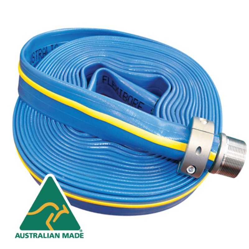 Buy FLEXIBORE 100 Rising Main Bore Water Layflat Hose MyDeal
