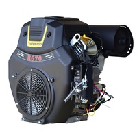 Thornado V-Twin 23HP Stationary Engine - 670cc Electric Start (25.4mm Horizontal Key Shaft)