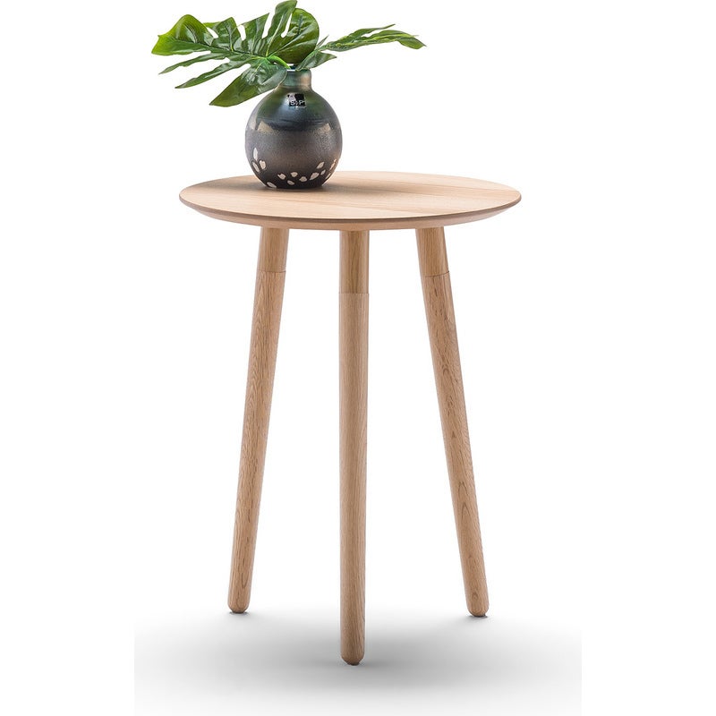 Nochio Scandinavian Oak Veneer Round Side Table