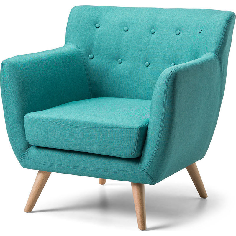 teal coloured armchairs