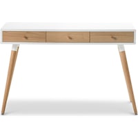 Scandinavian 3 Drawer Home Office Desk White 120cm