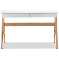 Scandinavian 2 Drawer Home Office Desk White 120cm