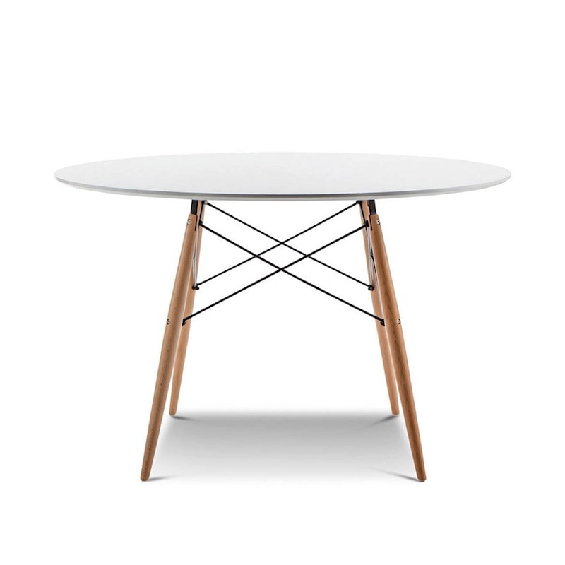 Replica Eames Round Dining Table 120 White 4x Chairs Mydeal Replica Eames Round Dining Table 120, Eames Dining Table Replica