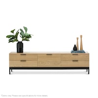 Macy Oak Veneer 1 Door 4 Drawer 170Cm Tv Unit