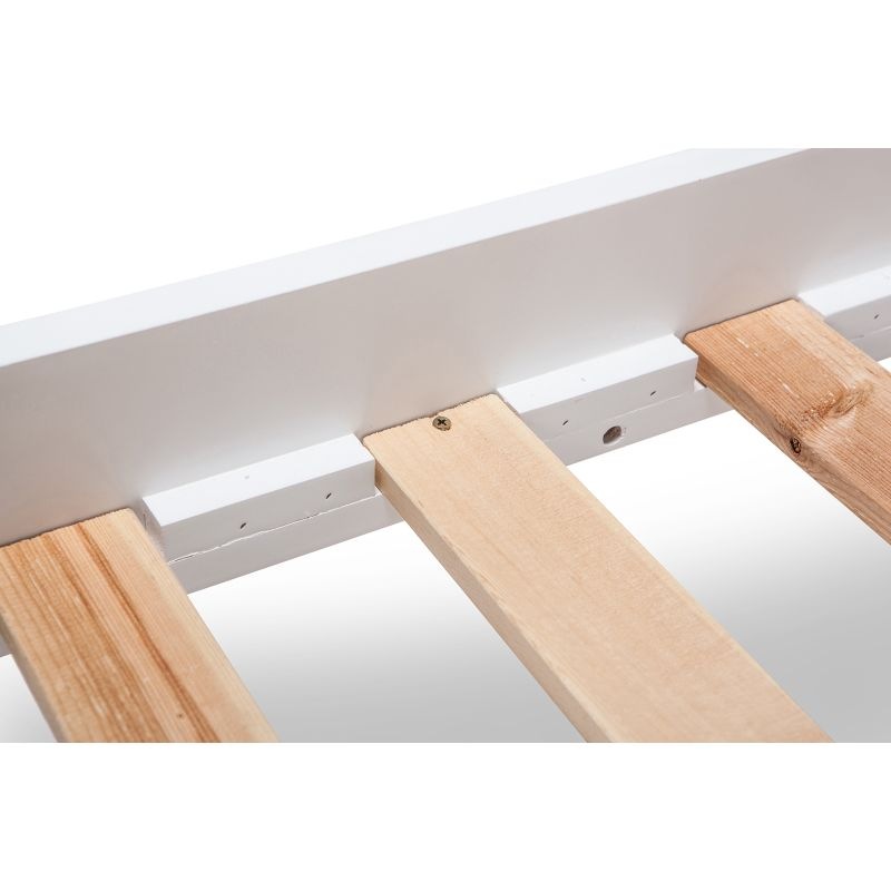 Batna King Single Size Wood & MDF Bed Frame White MyDeal