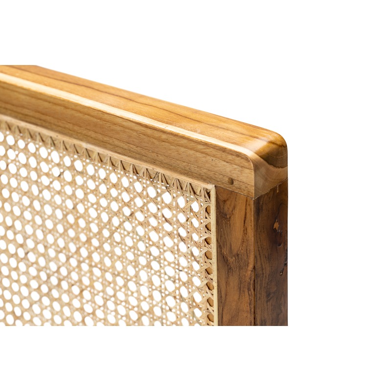 Rattan Woven Cane Queen Size Bed Head Panel Headboard in Rattan Woven Cane Queen Size Bed Head Panel Headboard in