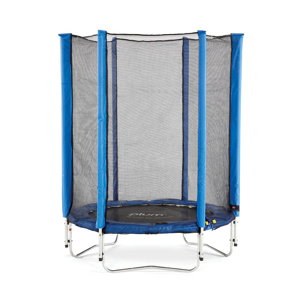 Plum Play 4.5ft Kids Trampoline with Enclosure in Blue