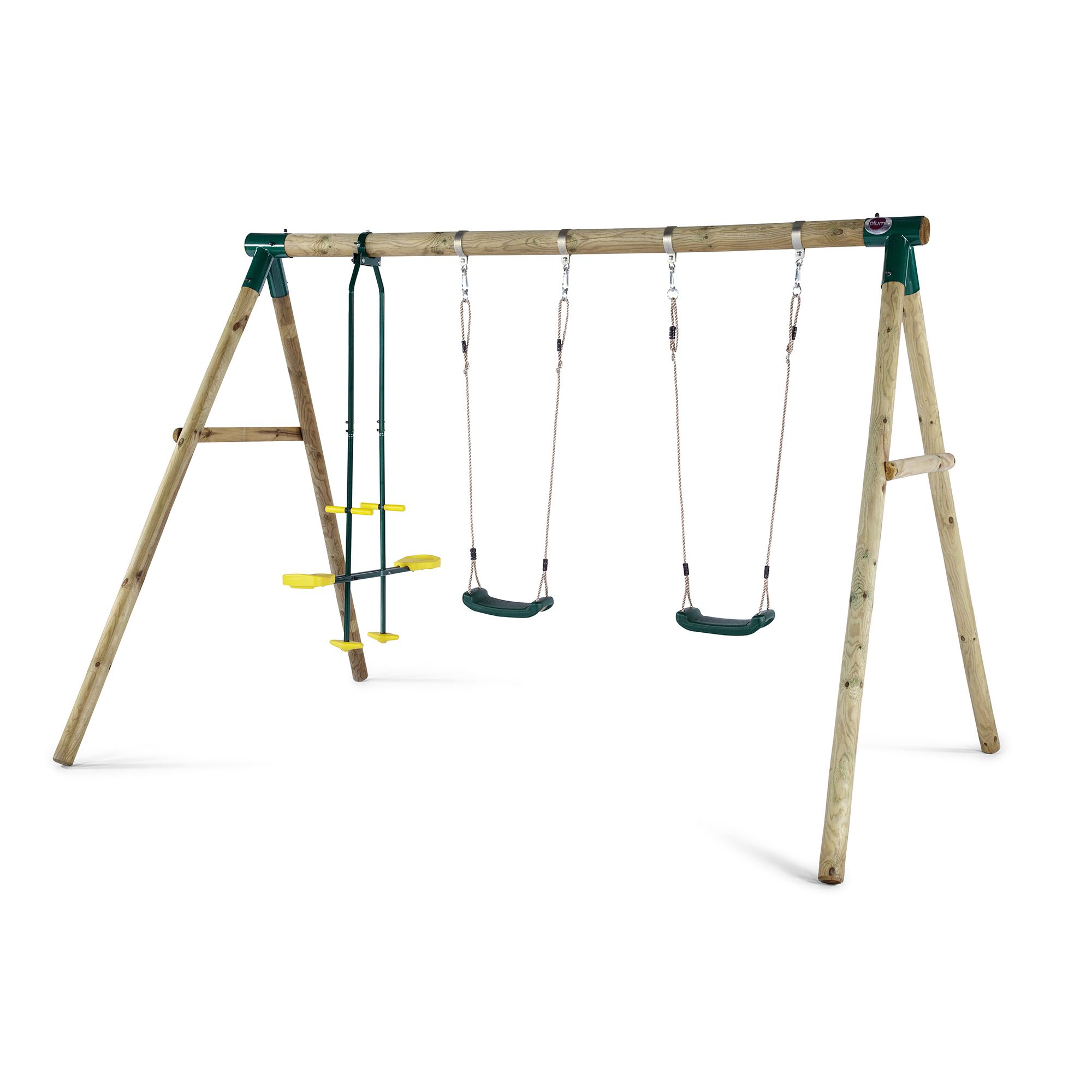 Plum Play Colobus Wooden Swingset with 2 Swings and Glider
