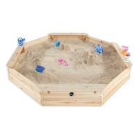 Plum Play Large Octagonal Wooden Sandpit w/ Seats & Cover