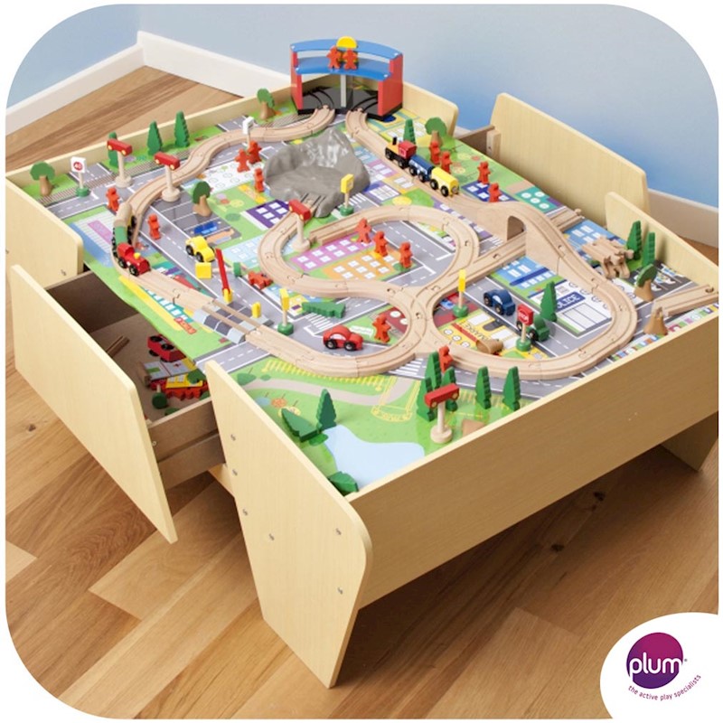 Plum Kids Wooden Train Set and Track 