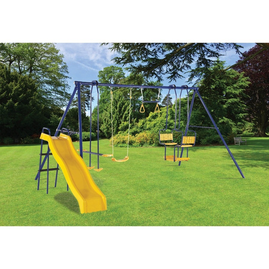 Plum Play AU 5Unit Metal Swing with Slide Multi Activity Outdoor Playset Kids