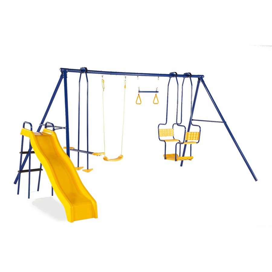 Plum Play AU 5Unit Metal Swing with Slide Multi Activity Outdoor Playset Kids
