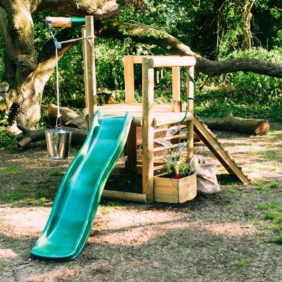 Plum Play AU Woodland Treehouse Wooden Jungle Gym for Kids with Accessories