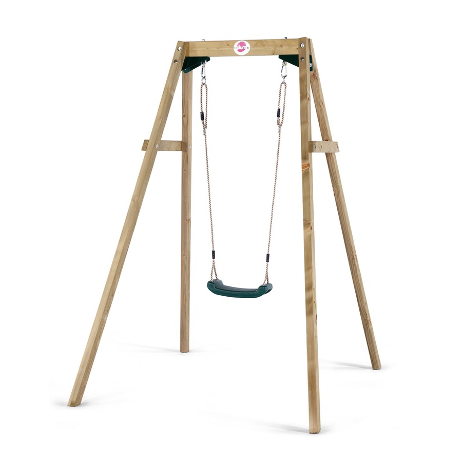 Plum Play AU Wooden Single Swing Set Modular Outdoor Playset for Kids - Green