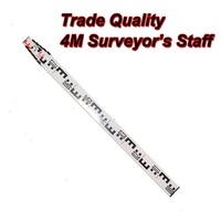 Maxiline 4M Aluminium Telescopic Survey Staff Rod Reverse Reading