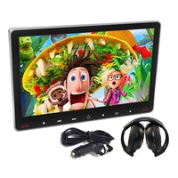 Elinz 11.6" Slim Active Car Headrest DVD Player 1080P HD Digital Monitor HDMI 9" 10"