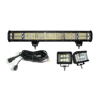 Elinz 23" LED Light Bar 4 Rows Bundle 2x 60W Driving WorkLight Flood Spot Beam