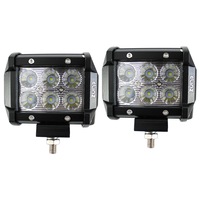 Elinz 2x 18W 4 inch CREE LED Work Light Bar Driving Flood Lamp 4WD Offroad Truck UTE