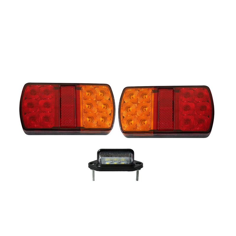 led trailer lights with number plate light