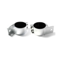 Elinz 3" 76-81mm PAIR Bullbar Mounting Bracket Clamp LED light bar Driving RIGID SILVER