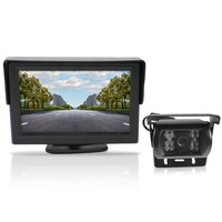 Elinz 4.3" Monitor+24v/12v CCD LED Reversing Camera Car Caravan Truck Night Vision
