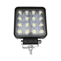 Elinz 48W LED Work Light Square 60 Degrees Flood Lamp Fog IP67 Offroad Tractor Jeep 12V 24V