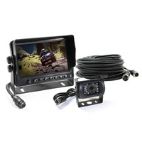Elinz 5" Monitor LCD 12V/24V Car Reversing Rearview Camera with Mic System Kit 4PIN
