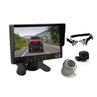 Elinz Caravan Two Camera 4PIN System Trailer cable 7" Monitor HD 12V/24V Reversing CCD Camera Kit
