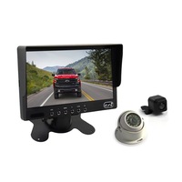 Elinz Caravan Two Camera 4PIN System 7" Monitor HD 12V/24V Reversing CCD Camera Kit