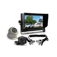 Elinz 7" Monitor HD 12V/24V Reversing CCD 2 Camera 4PIN System Trailer Cable Caravan