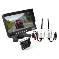 Elinz 7"LCD Monitor HD 4PIN CCD Reversing Camera Digital Wireless Receiver Transmitter