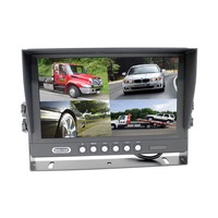 Elinz 9" Splitscreen Monitor 4PIN Rearview 12V/24V Sunshade 4 AV Inputs 800x480