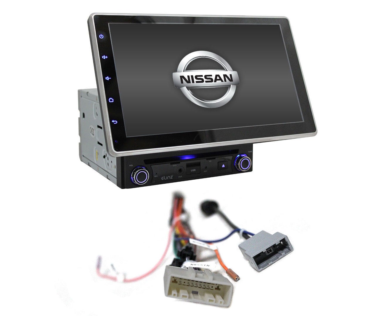 Elinz 10.1" Nissan Android 10 Double 2 DIN In Dash Car DVD Player GPS WiFi Head Unit Touch Screen