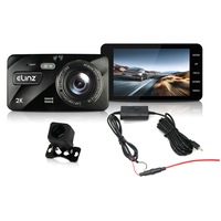 Elinz 2K Dash Cam Dual Camera Reversing 1080P Rear Car DVR Recorder Video 170 Degrees WiFi 4.0 Touch Screen