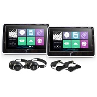 Elinz 2x 10.1" TFT Touch Screen Active Headrest Car DVD Player Slim Full HD 1080P Games