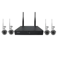 Elinz 4CH CCTV Wireless Security System 2MP IP WiFi 4x Camera 1080P NVR Outdoor NO HDD