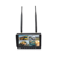 Elinz 4CH Digital Wireless 7" Quad Monitor Splitscreen DVR 12V 24V 2.4GHz