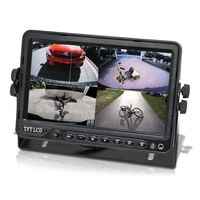 Elinz 7" DVR Splitscreen Monitor 12V 24V 4 AV Inputs 800x480 Bus Truck Caravan