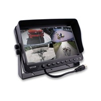 Elinz 9" Splitscreen DVR Monitor 12V 24V 4 AV Inputs 800x480 Bus Truck Caravan