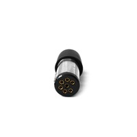 Elinz Trailer Plug 7 PIN Small Round Metal Connector Adaptor Socket Car Caravan Boat