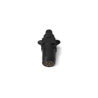 Elinz Trailer Plug 7 PIN Small Round Plastic Connector Adaptor Socket Car Caravan Boat