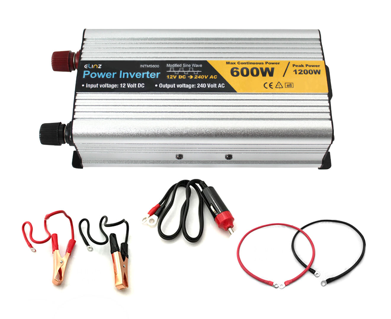 Elinz 600W / 1200W 12V 240V Power INVERTER Modified Sine Wave Camping Caravan