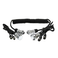 Elinz Heavy Duty Trailer Cable Coil and 4PIN Connectors with 2 AV Inputs