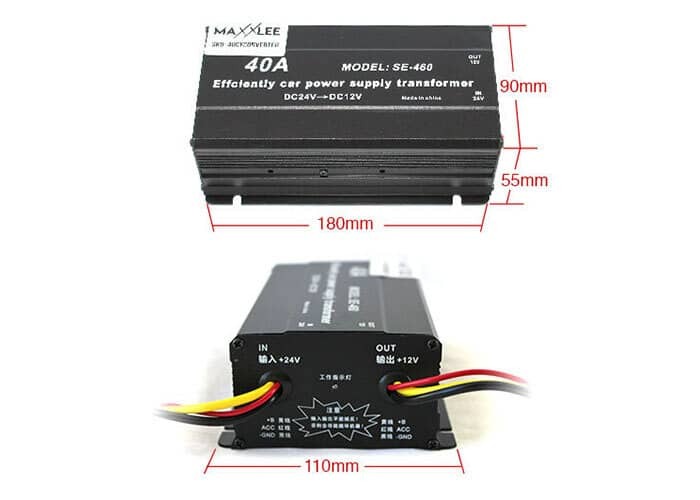 Buy Maxxlee Vehicle DC Voltage Converter Step Down 24V To 12V 40A Car ...