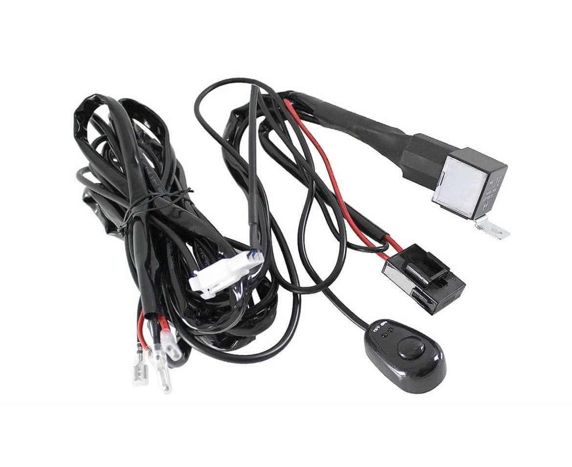 Elinz Wiring Loom Harness for LED HID FOG Spot Work Driving light 12V 40A Switch Relay