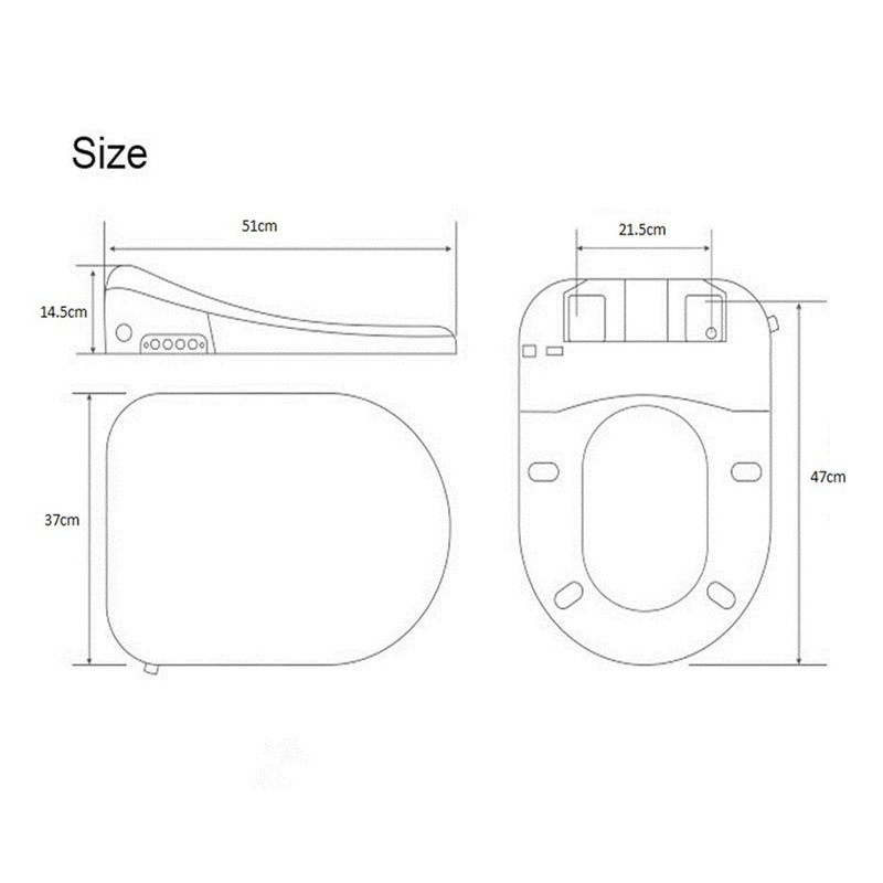 Buy QUOSS QB2020 Smart Automatic Bidet Soft Closing Heated Toilet Seat MyDeal
