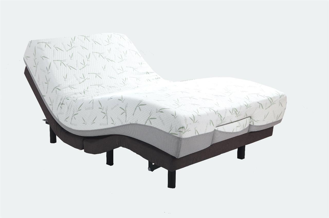 ComfortPosture King Single Electric Adjustable Bed German OKIN Motors, with Memory Foam Mattress